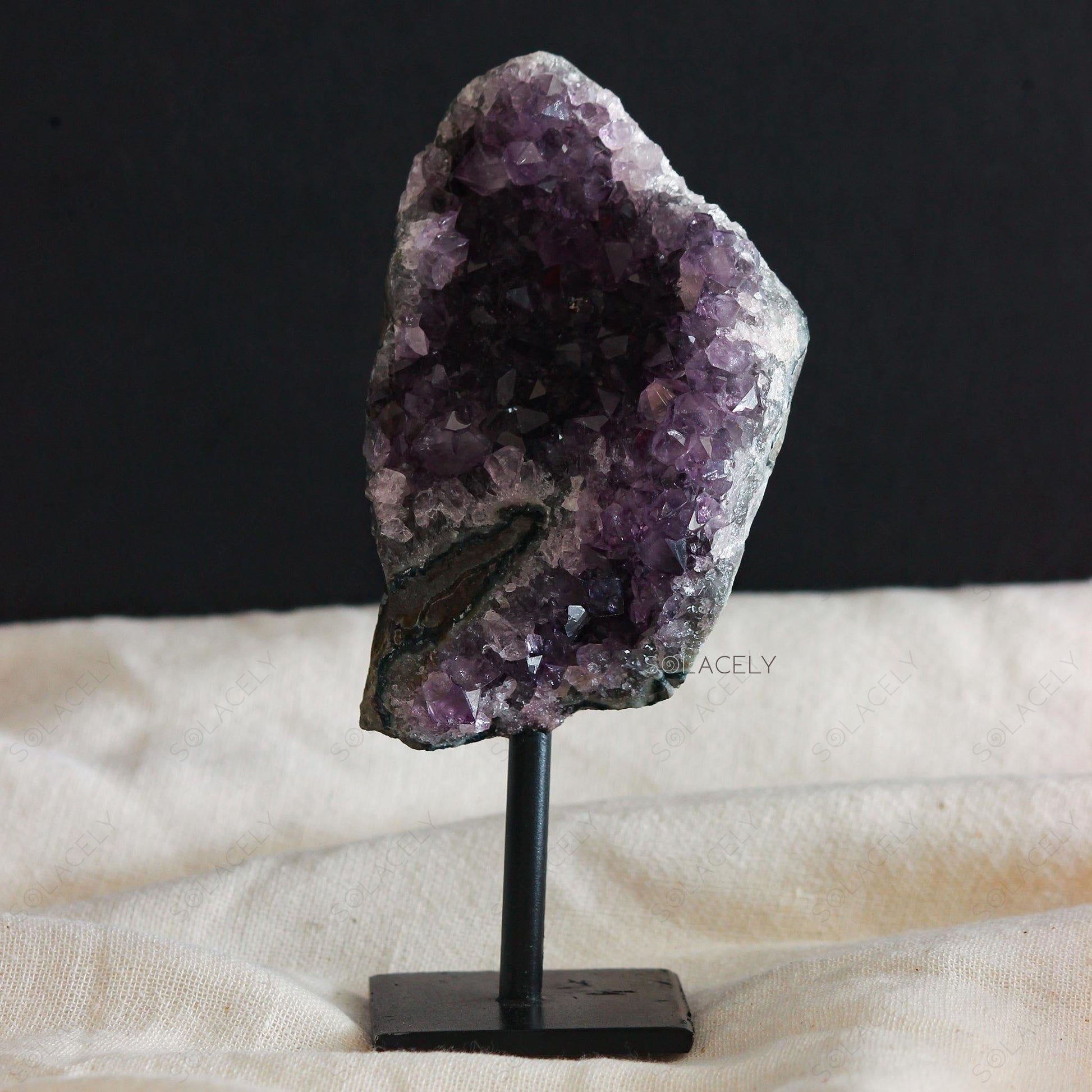 Natural and authentic amethyst geode