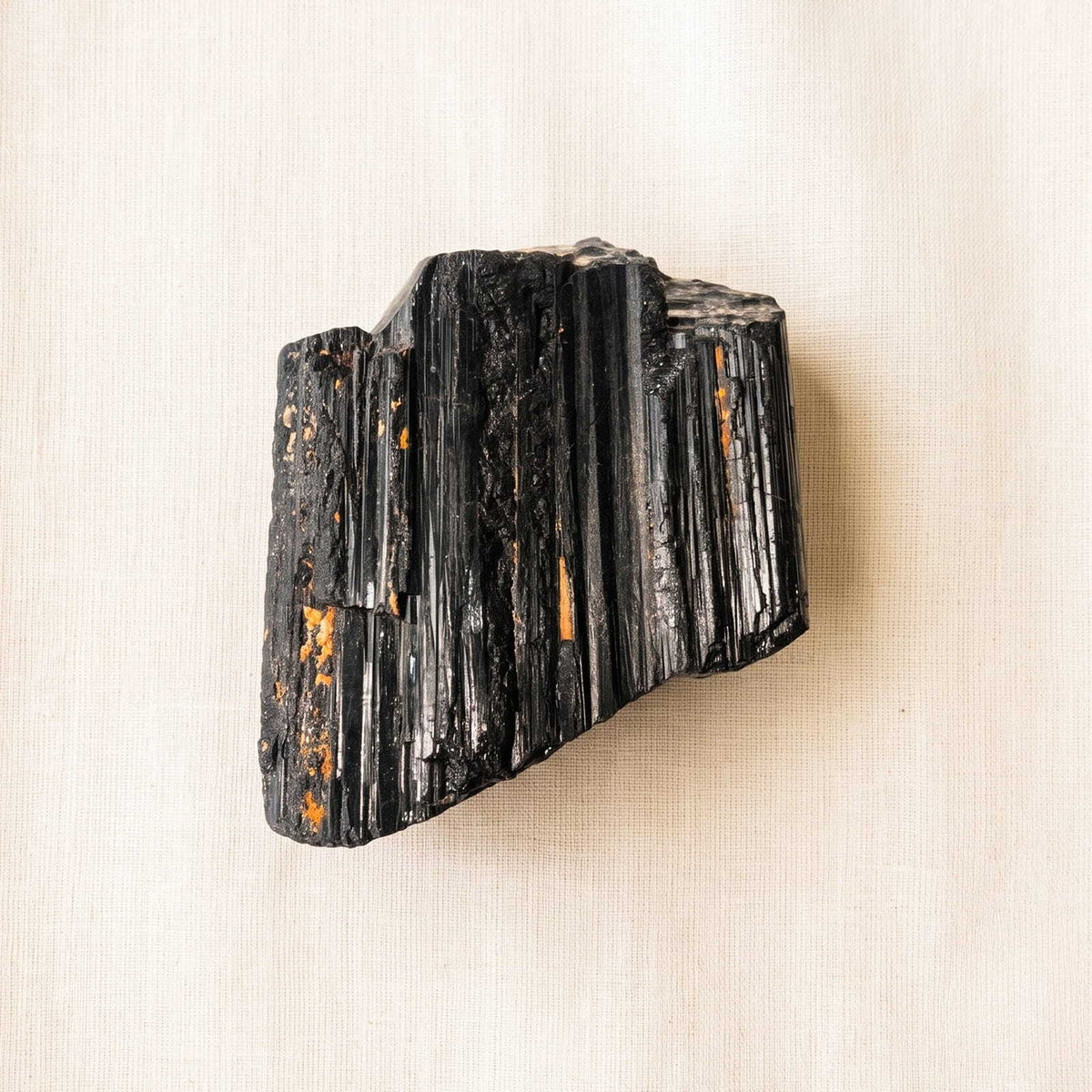 Natural black tourmaline rough stone