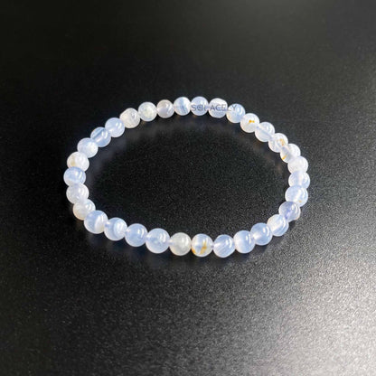 Natural blue lace agate gemstone bracelet