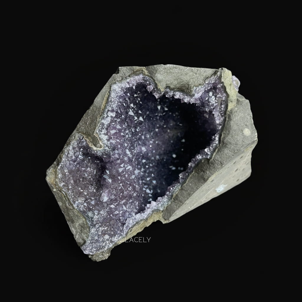 Natural brazilian amethyst crystal geode