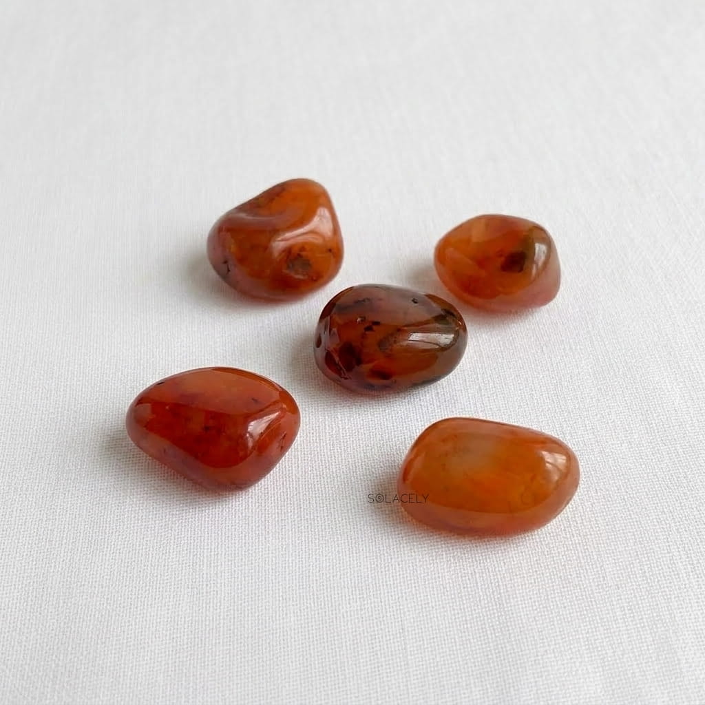 Natural carnelian tumble stone