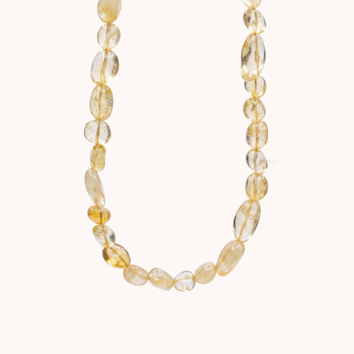 Natural citrine tumble necklace