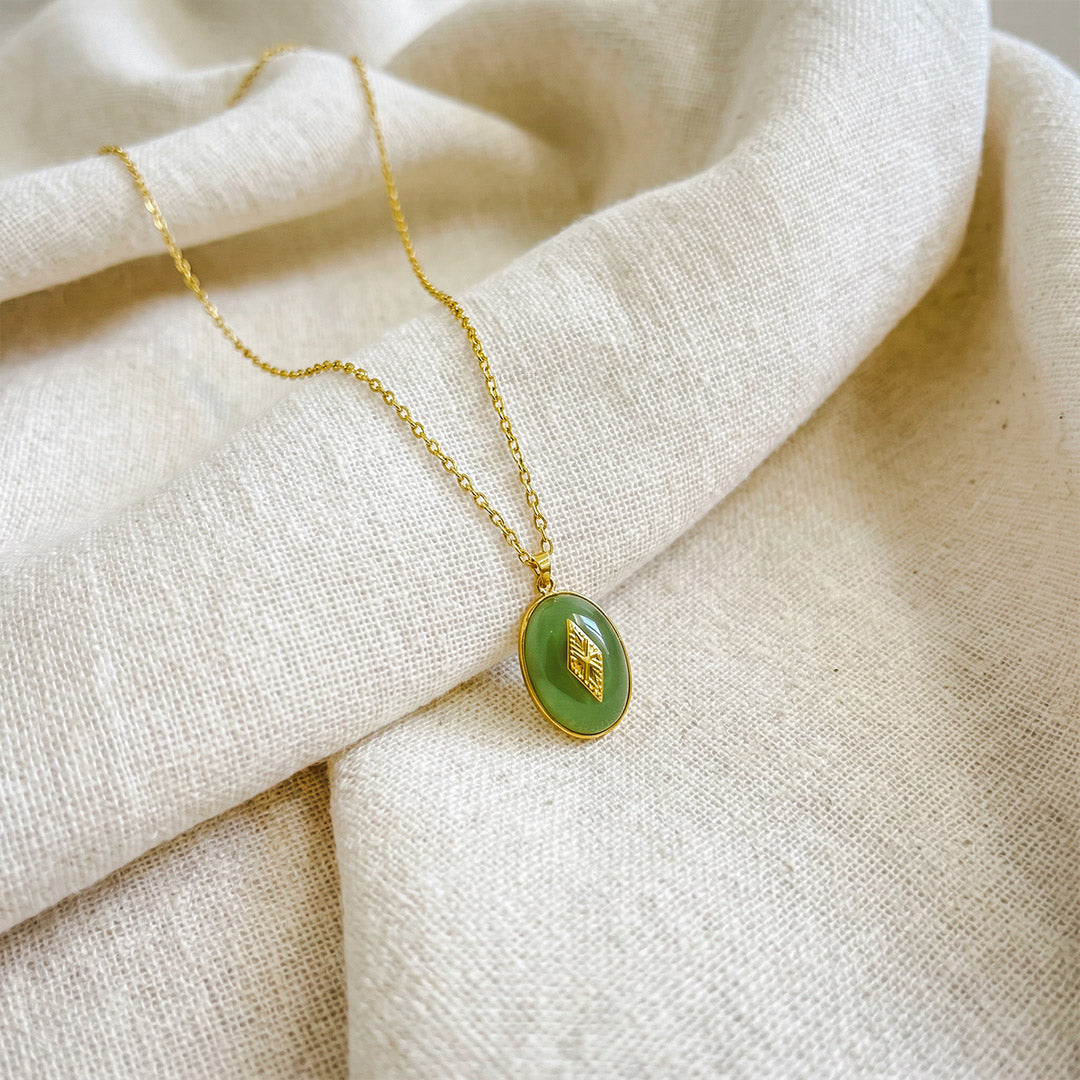 Natural green aventurine necklace