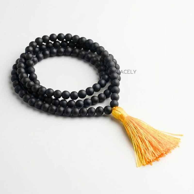 Natural karungali wood bead mala