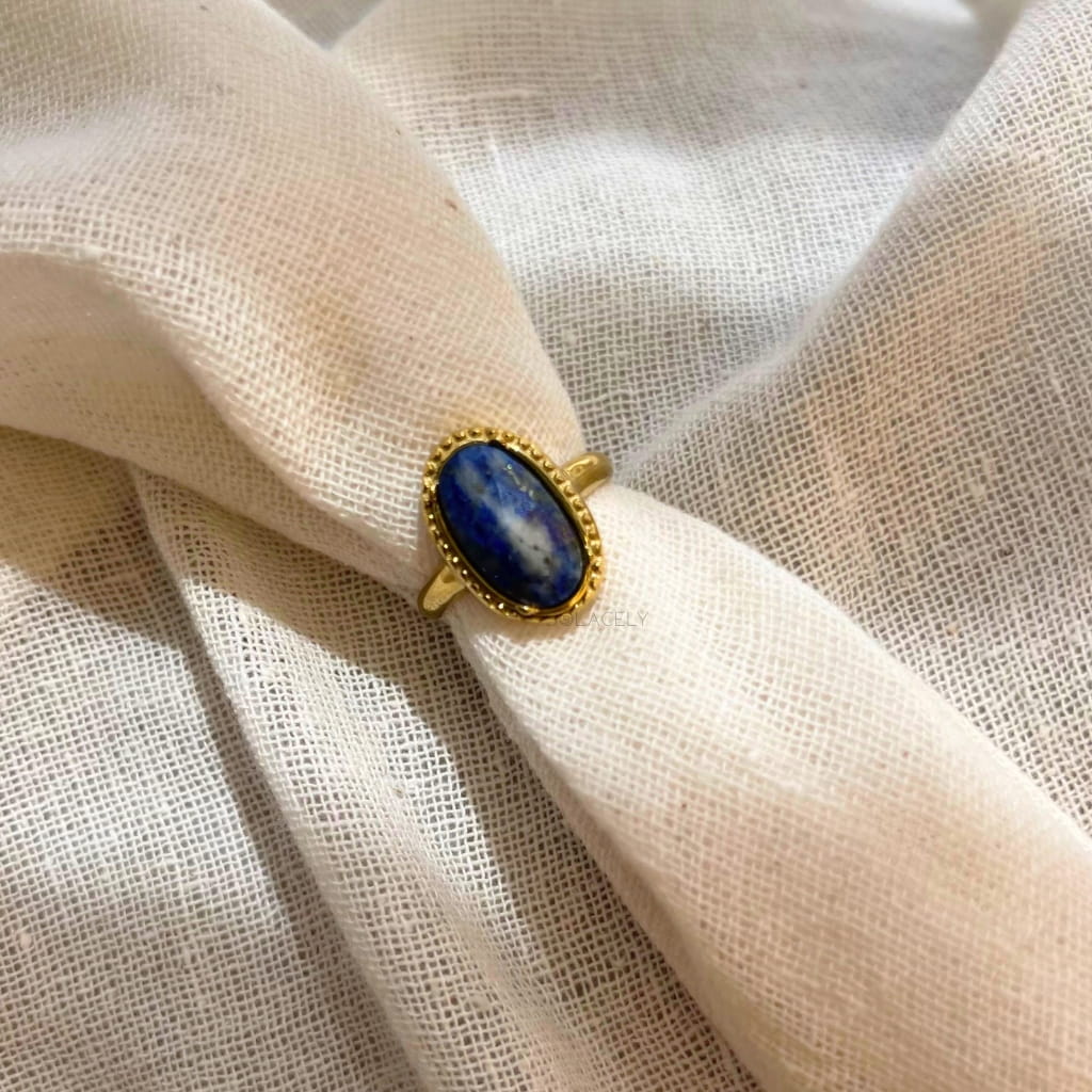 Natural lapis lazuli ring