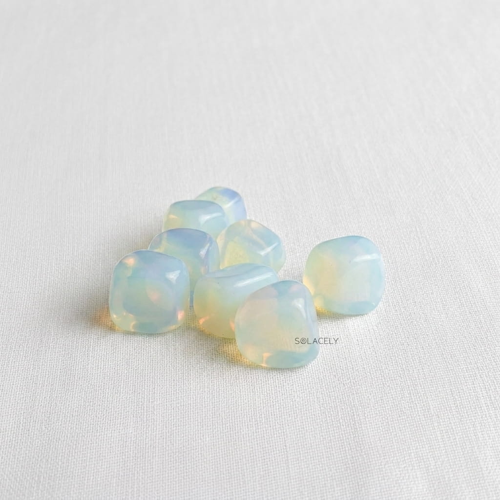 Natural opalite tumble stones