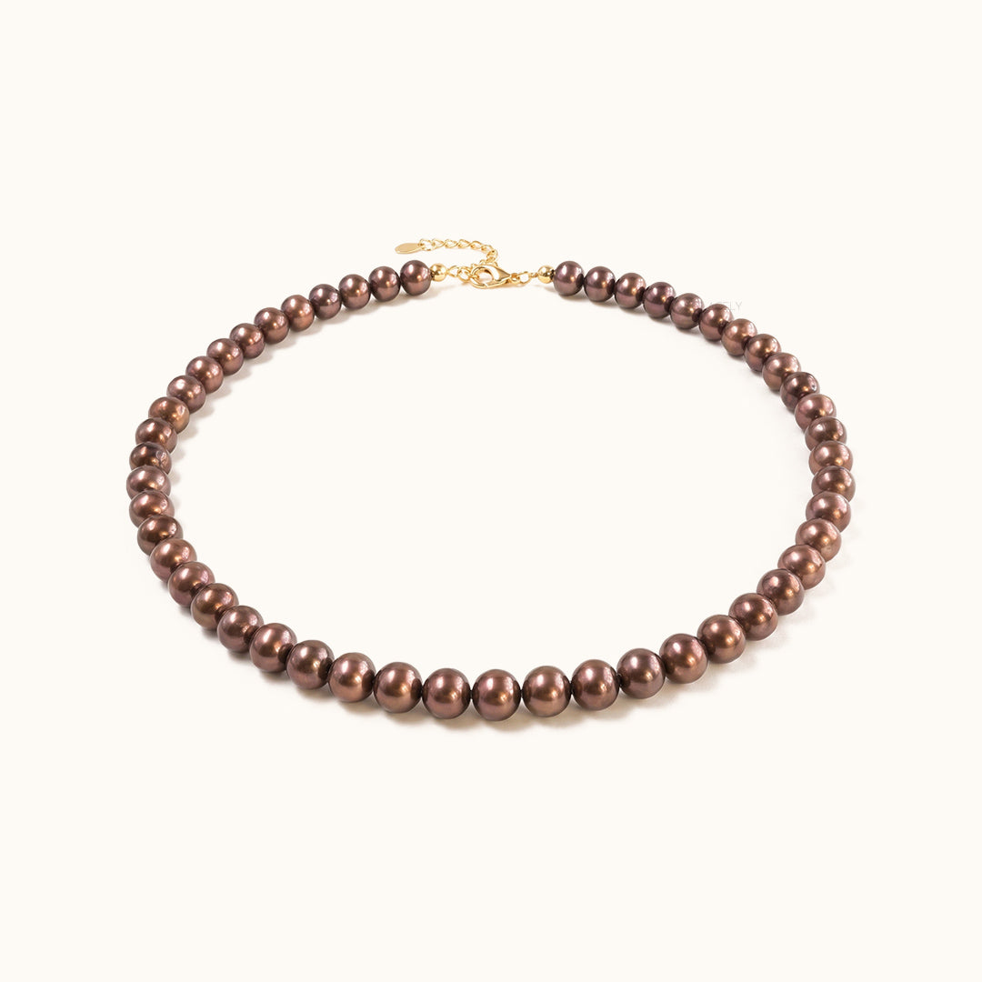 Natural peacock pearl necklace