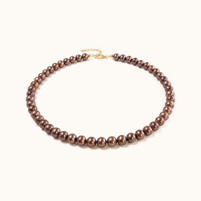 Natural peacock pearl necklace