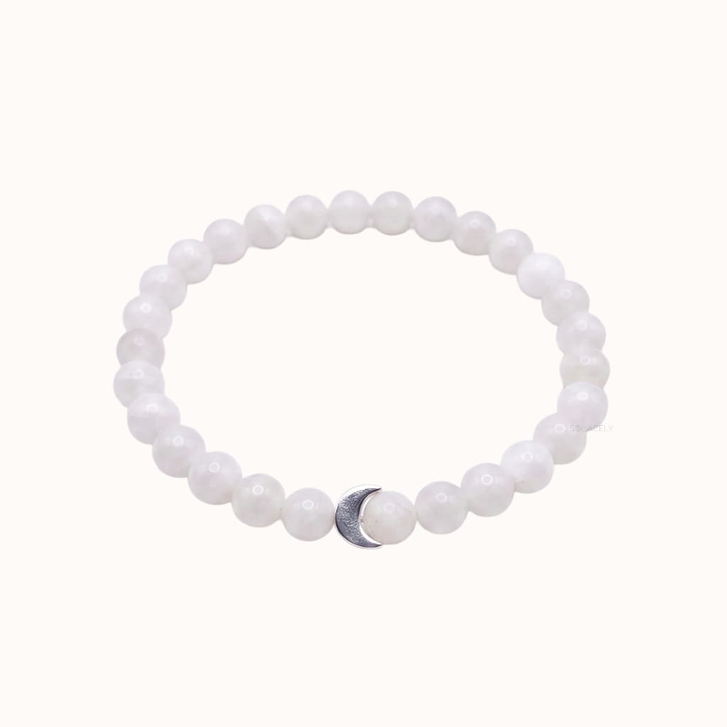 Natural rainbow moonstone bracelet