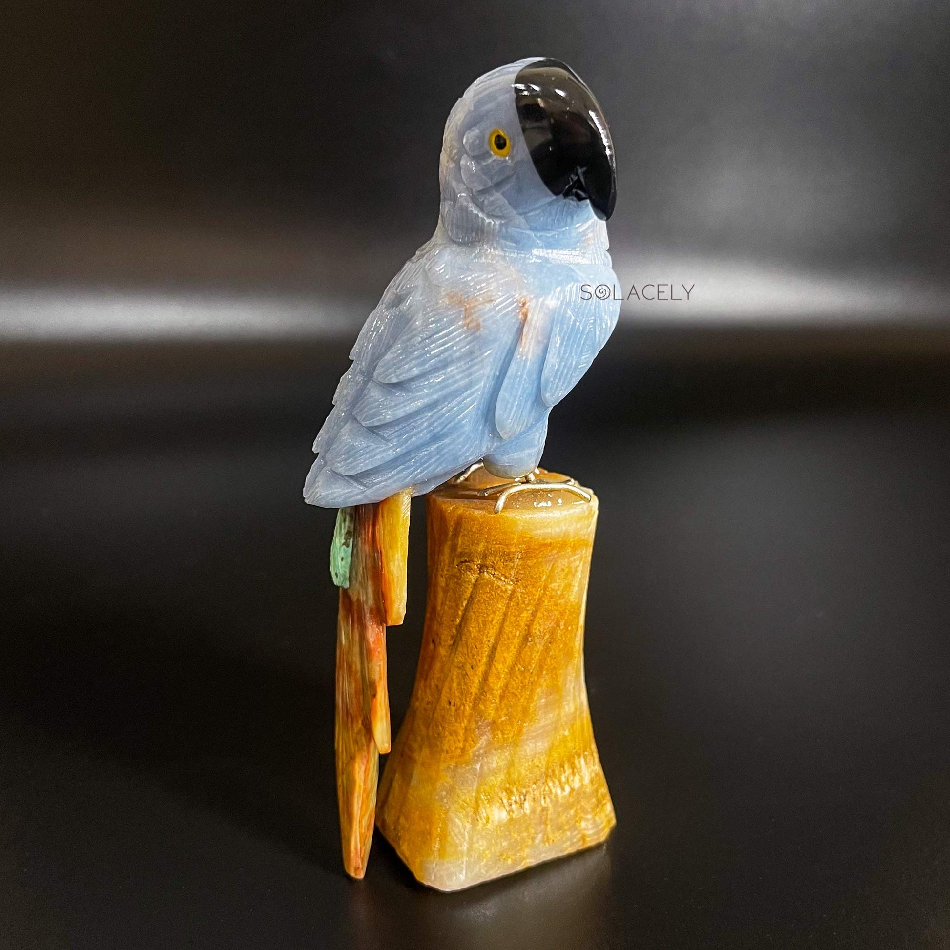 Natural Stone Parrot Carving