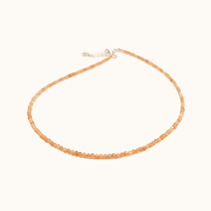 Natural sunstone bead necklace