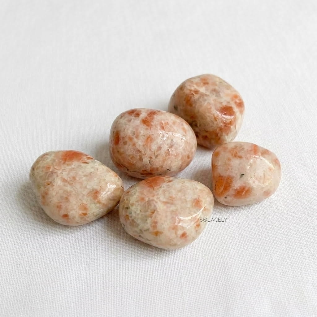 Natural sunstone tumble stone