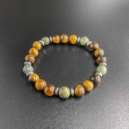 Natural tigers eye african turquoise bracelet