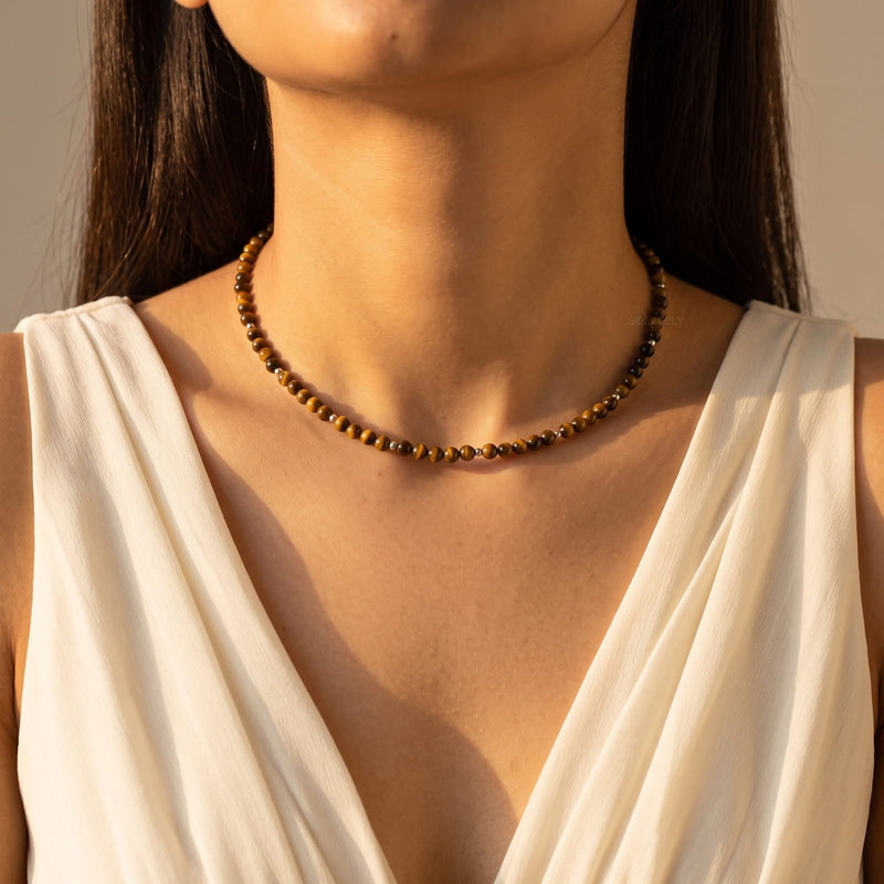 Natural tigers eye necklace