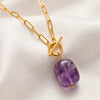 Old soul amethyst tumble necklace