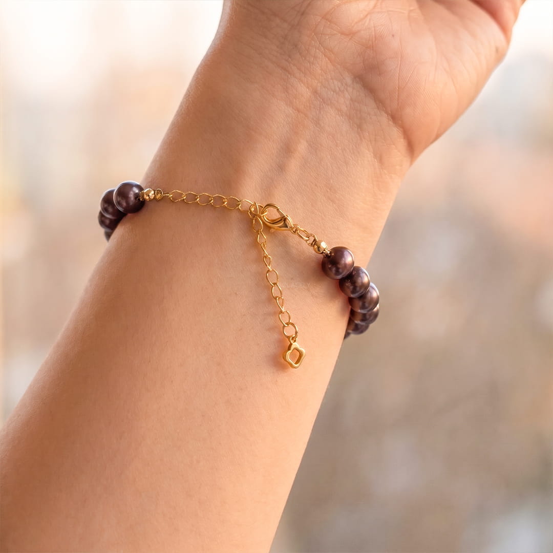 Peacock pearl bead bracelet
