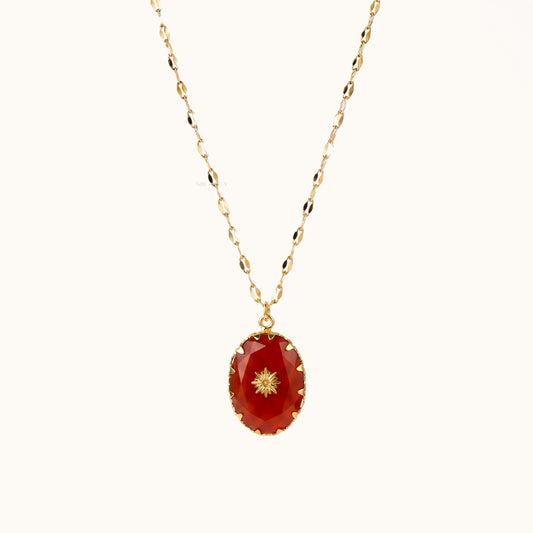 North Star Red Agate Necklace