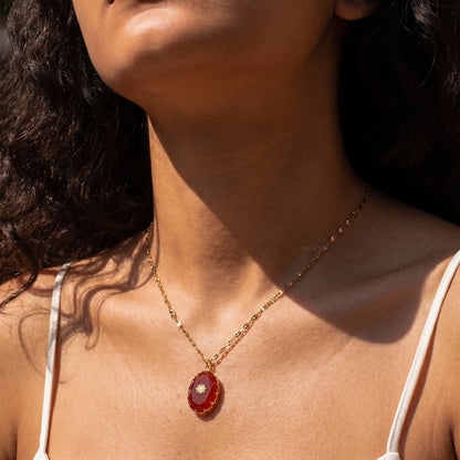 North Star Red Agate Necklace