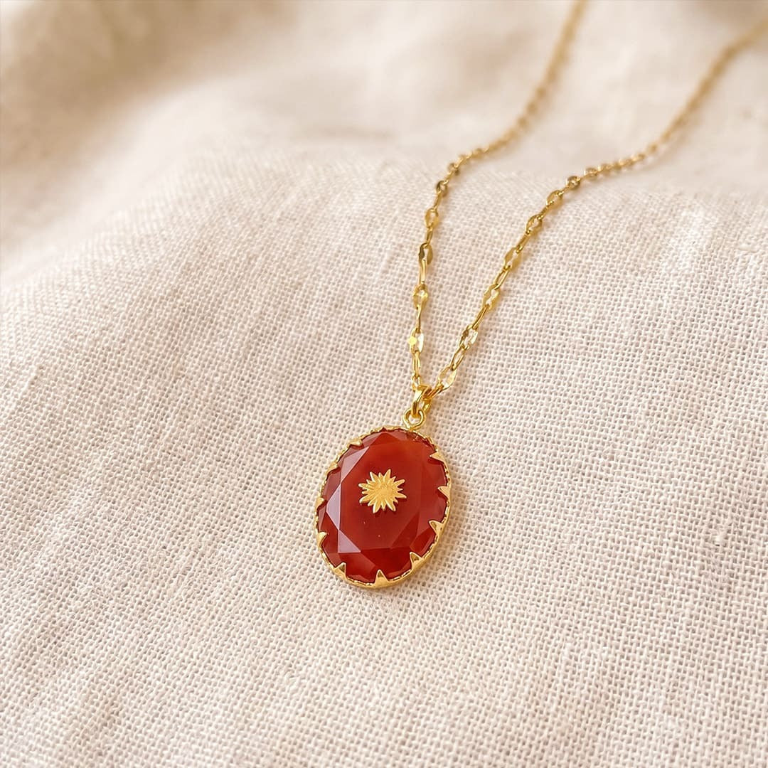 North Star Red Agate Necklace