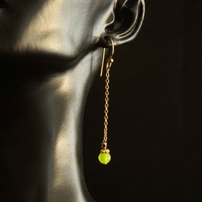 peridot necklace earring jewelry set
