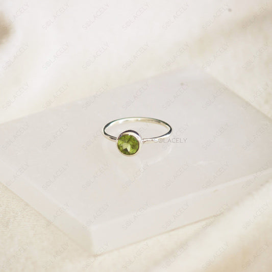 peridot sterling silver ring