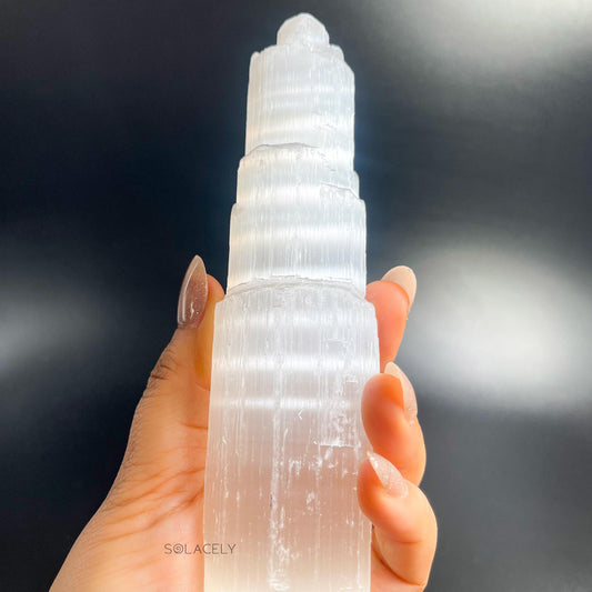 polished selenite tower