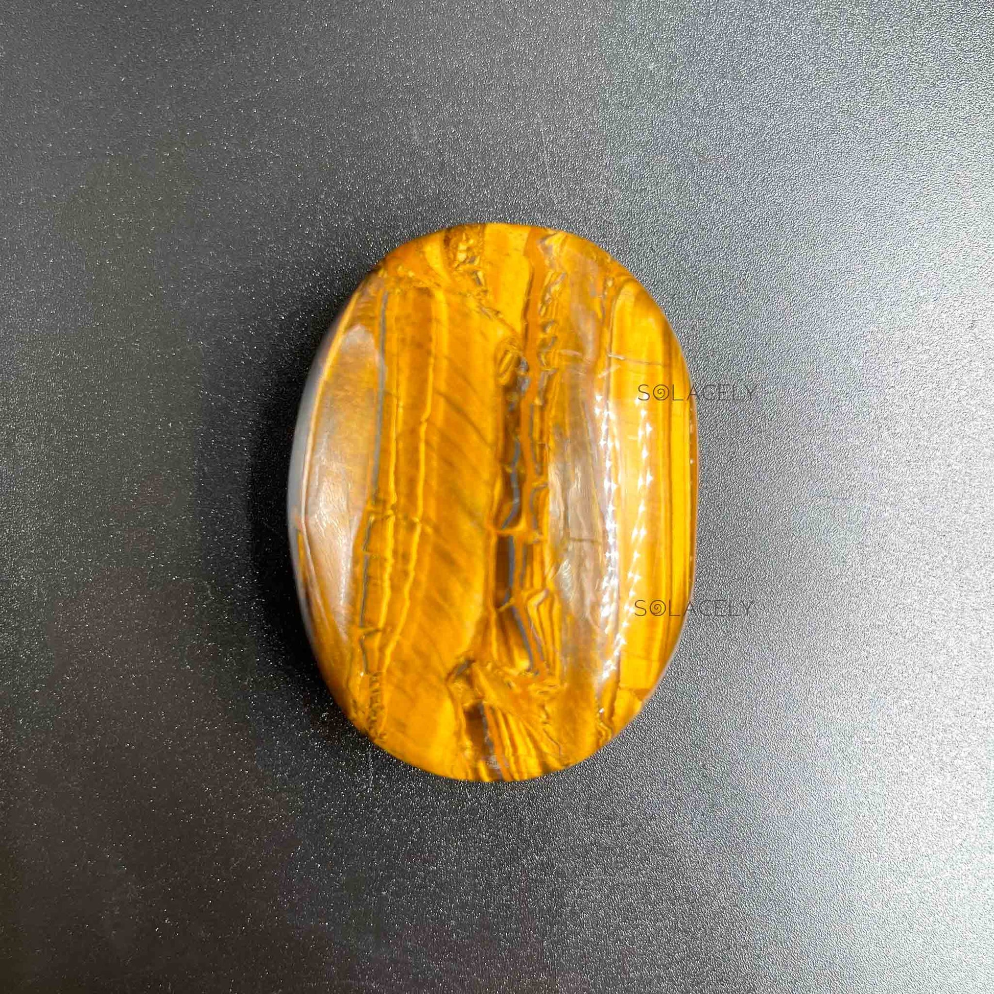 polished tigers eye crystal