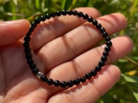 Black Tourmaline Bracelet - 4mm Beads