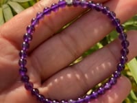 Natural amethyst 4mm bead bracelet