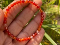 Red Carnelian Beaded Bracelet