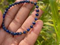 Lapis Lazuli Bracelet With Golden Hematite Spacers