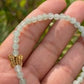 Green Aventurine Bracelet With Butterfly Charm - 4mm Beads
