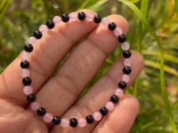 Rose Quartz and Garnet Bracelet - 4mm Beads for love