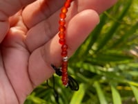 Carnelian Anklet with 4mm Faceted Beads