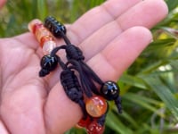 Carnelian and Black Tourmaline Couple Bracelet Set