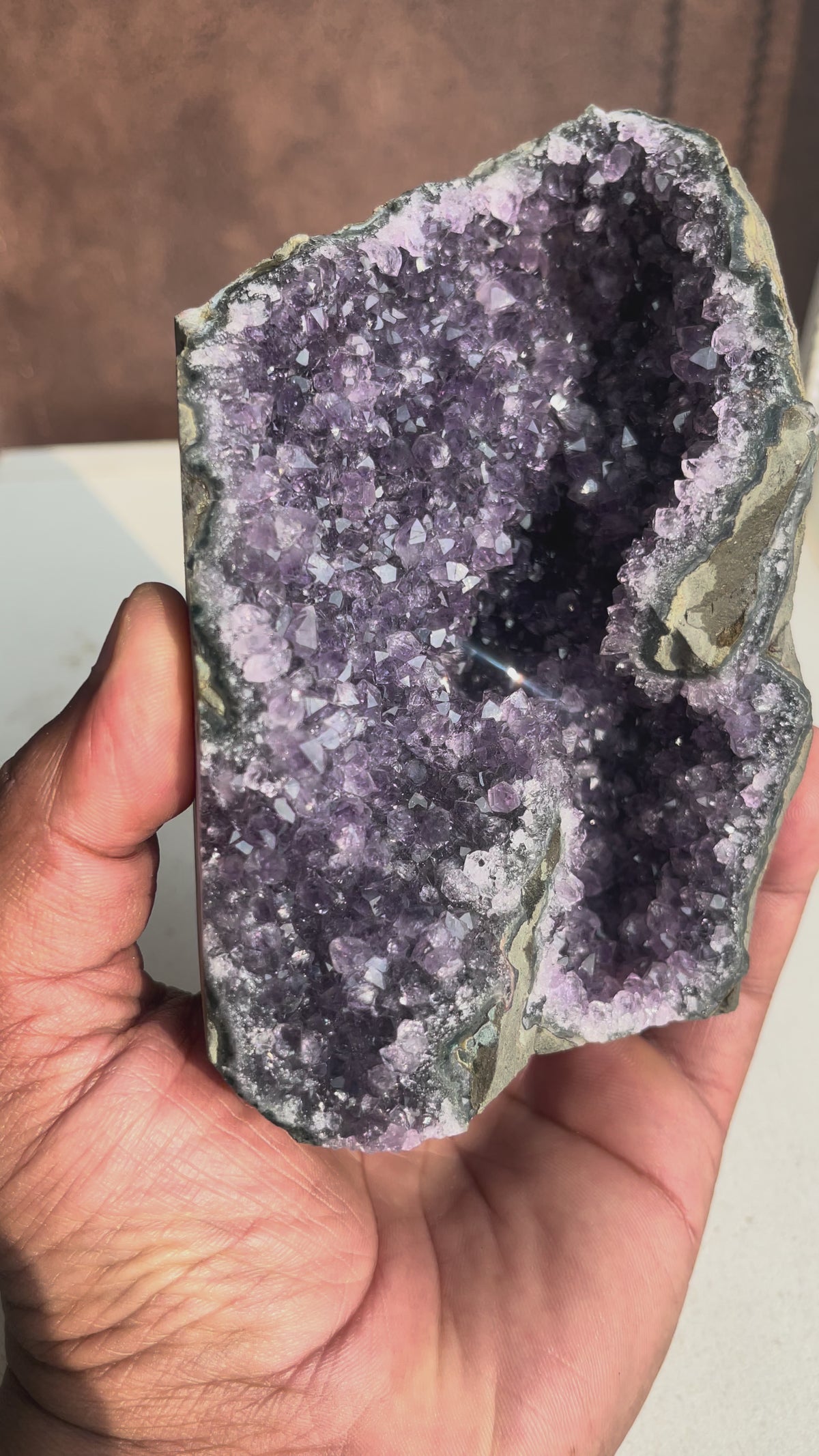 Brazilian Amethyst Geode (1009 g)