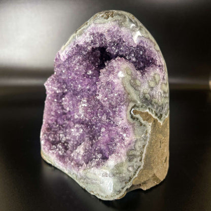 Purple geode cluster