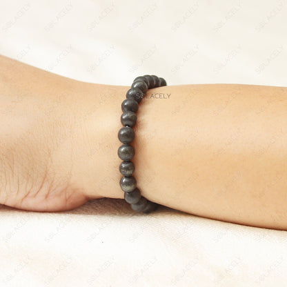 Pyrite Crystal 6mm Beads Bracelet