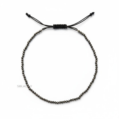 Faceted Pyrite Anklet - 2mm Beads