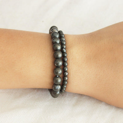 pyrite bead bracelets