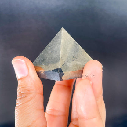 Pyrite mineral pyramid