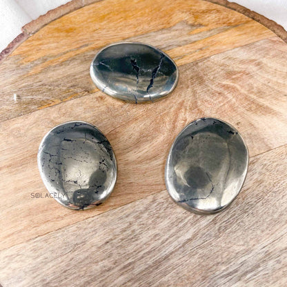 pyrite palm stone