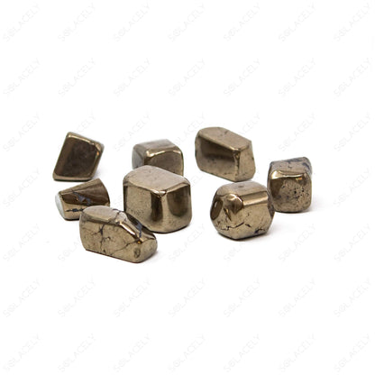 pyrite tumbled stone