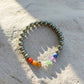 Pyrite seven chakra spiritual energy bracelet