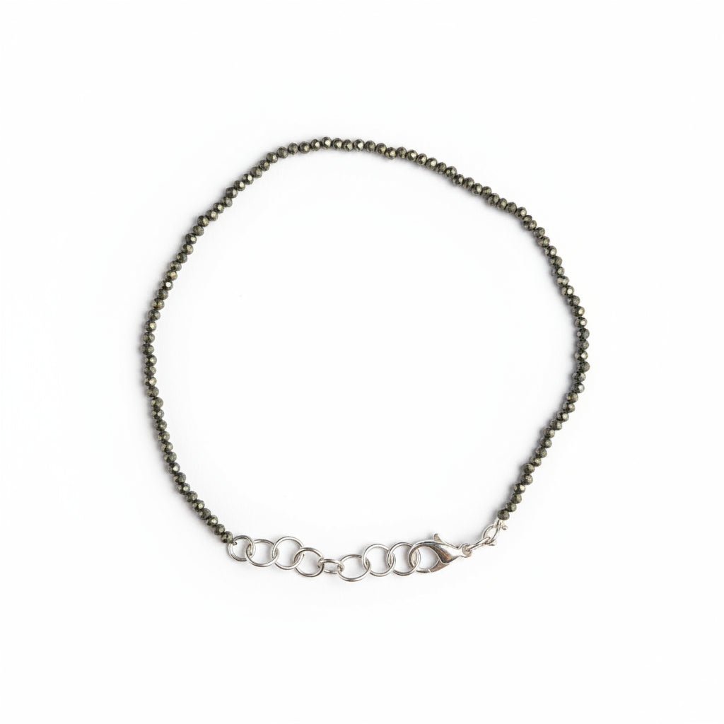 Faceted Pyrite Anklet