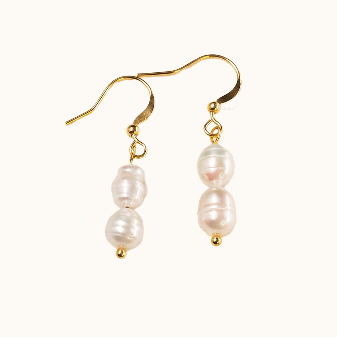 Quiet Grace Pearl Drop Earrings