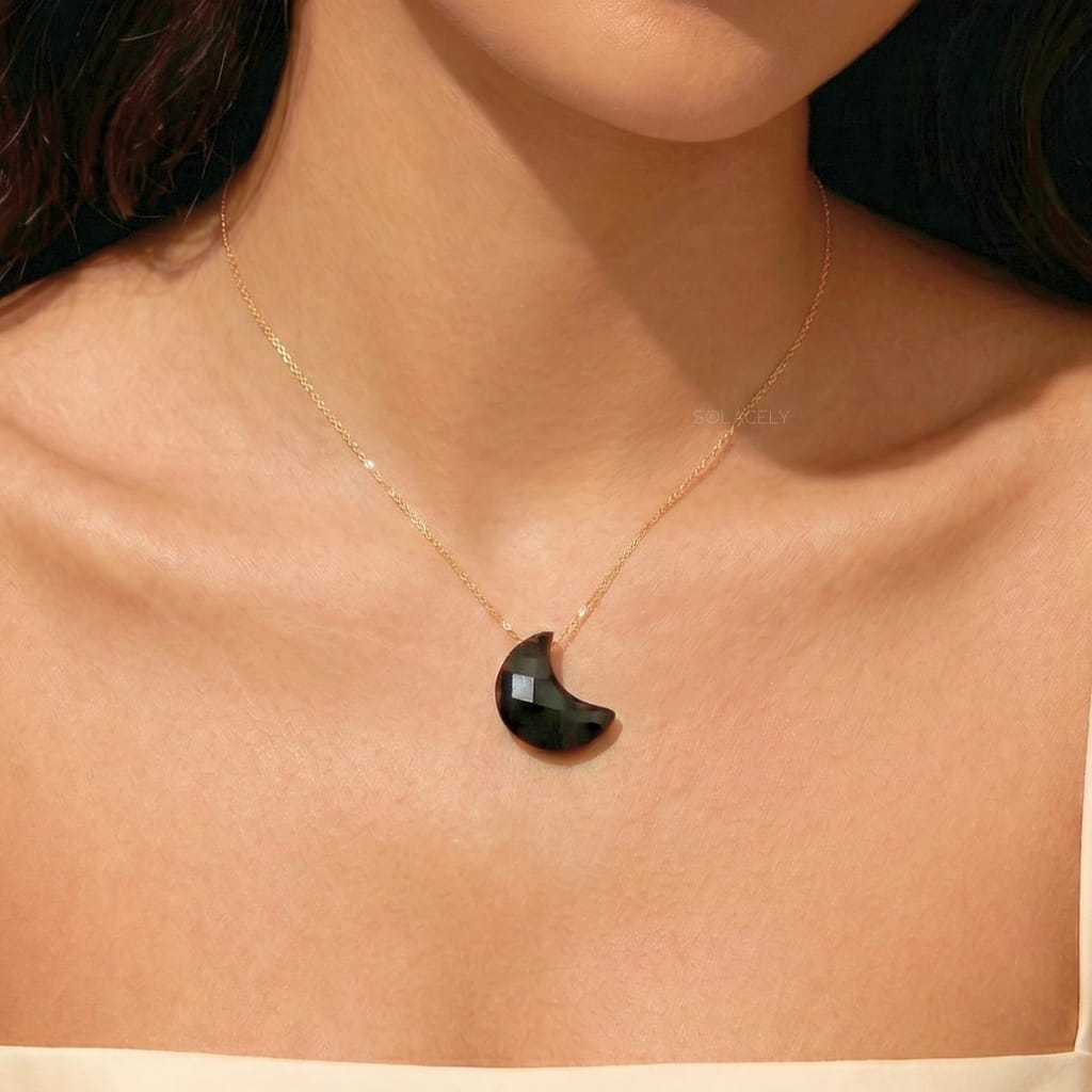 Quiet power black onyx necklace