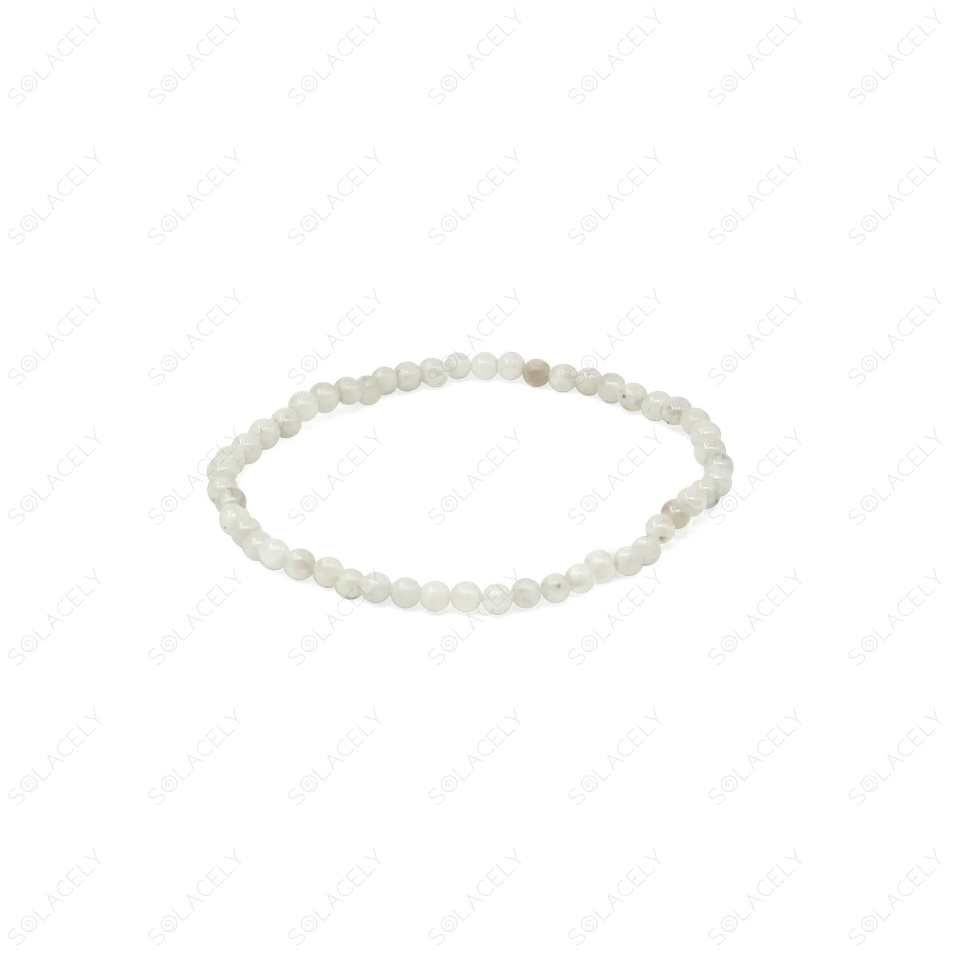 4mm beads rainbow moonstone bracelet