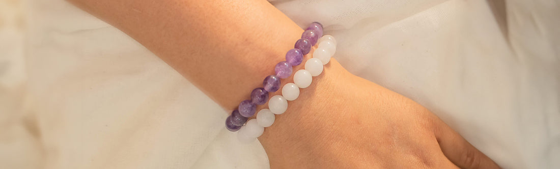 amethyst and moonstone crystal