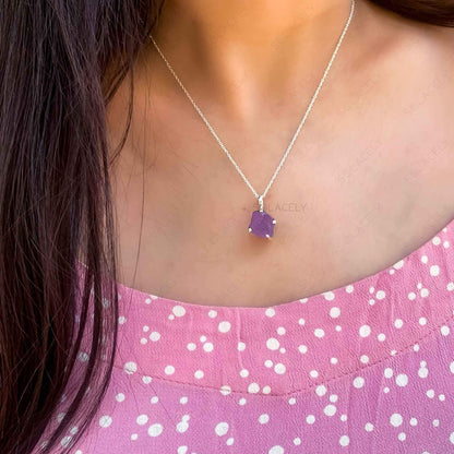 raw amethyst sterling silver necklace 01_2_1_1 